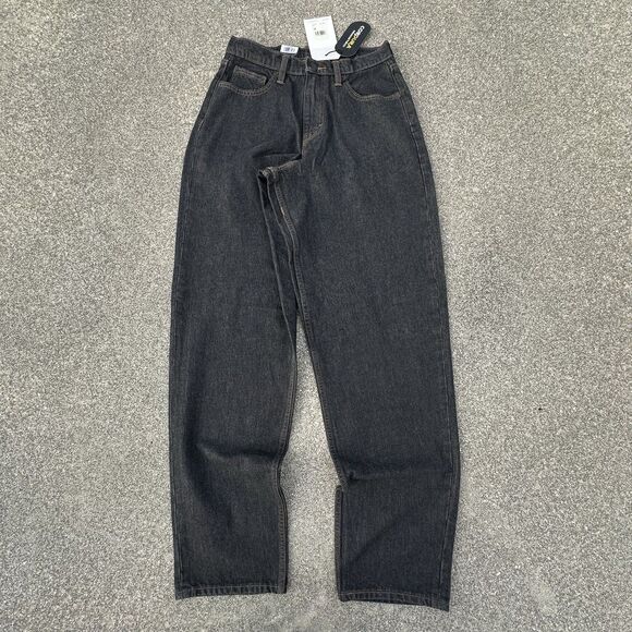 Levis Super Baggy Jeans Mens 28x34 Strong Dark Gray Denim Skate Drawstring - Picture 1 of 13